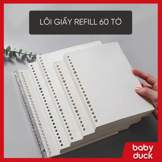 Lõi giấy refill 60 tờ kẻ ô vuông, giấy tập viết tiếng trung, lõi giấy thay thế