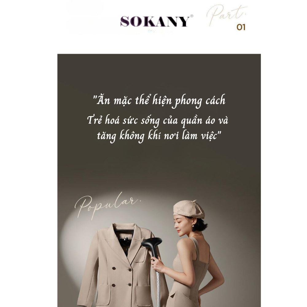 Bàn ủi hơi nước đứng Mitomo GC-899 Max công suất 2500W, hàng chính hãng bảo hành 3 năm