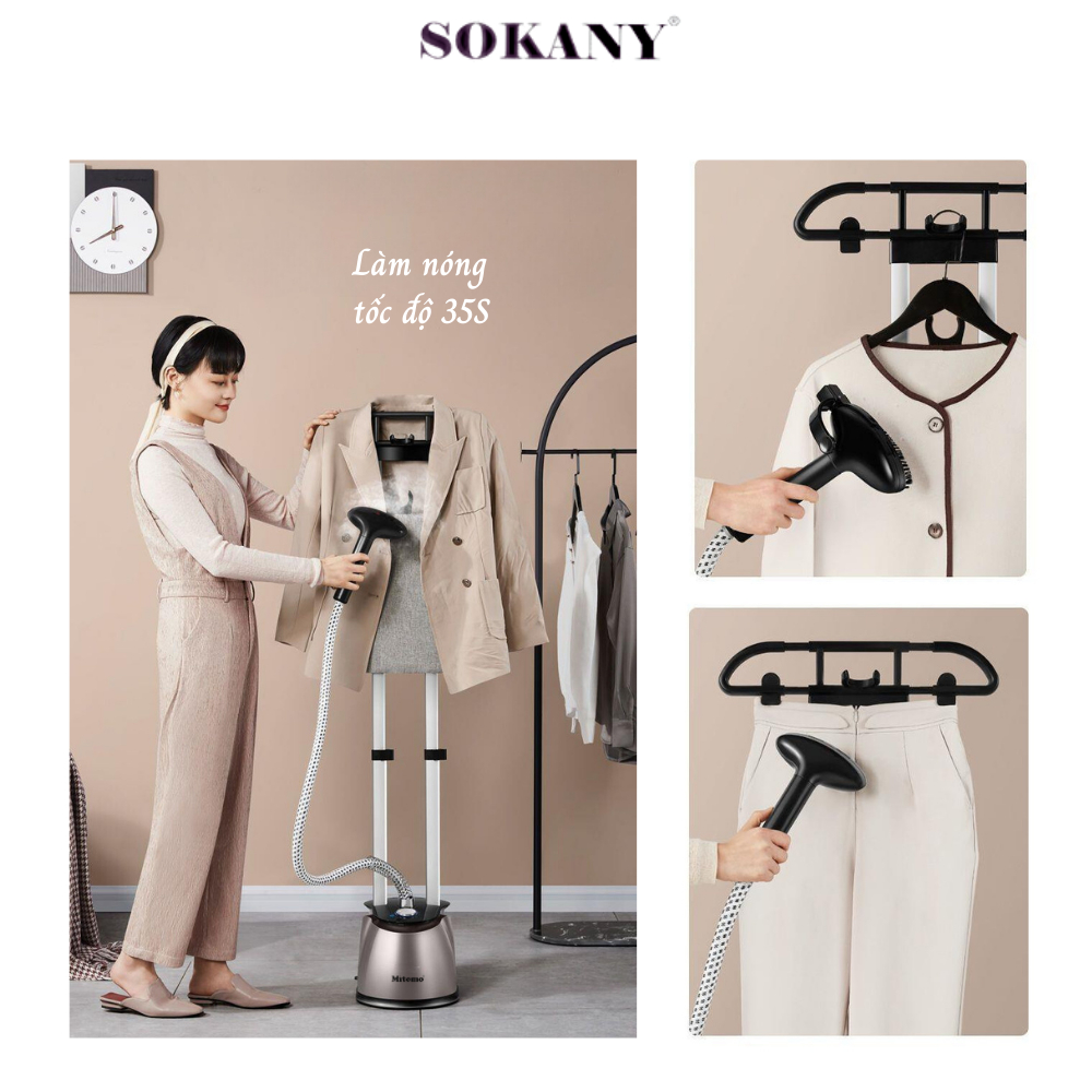 Bàn ủi hơi nước đứng Mitomo GC-899 Max công suất 2500W, hàng chính hãng bảo hành 3 năm