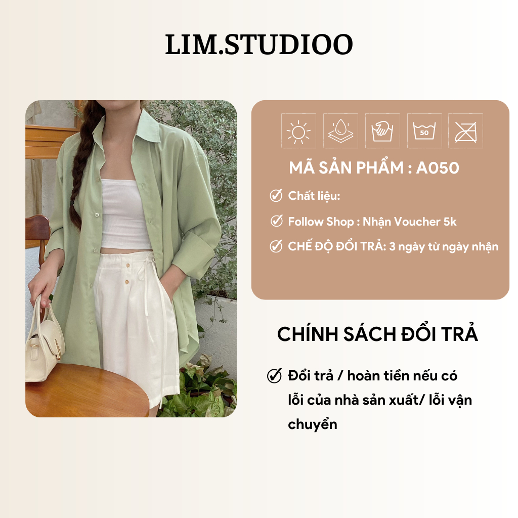 SƠ MI BASIC OVERSIZE DÀI TAY | lim.studio