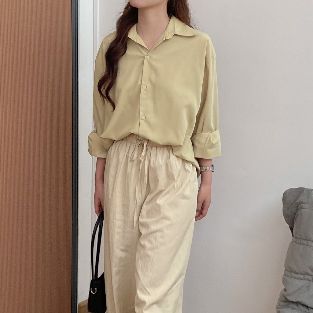 SƠ MI BASIC OVERSIZE DÀI TAY | lim.studio