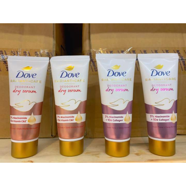 Kem khử mùi Dove tinh chất serum dưỡng trắng da kem ngăn mùi khô thoáng 40ml Lăn DOVE - Radiant+Care 45ml