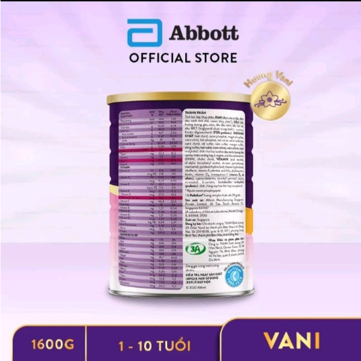 Sữa bột pediasure 1.6kg hương Vani date 2025