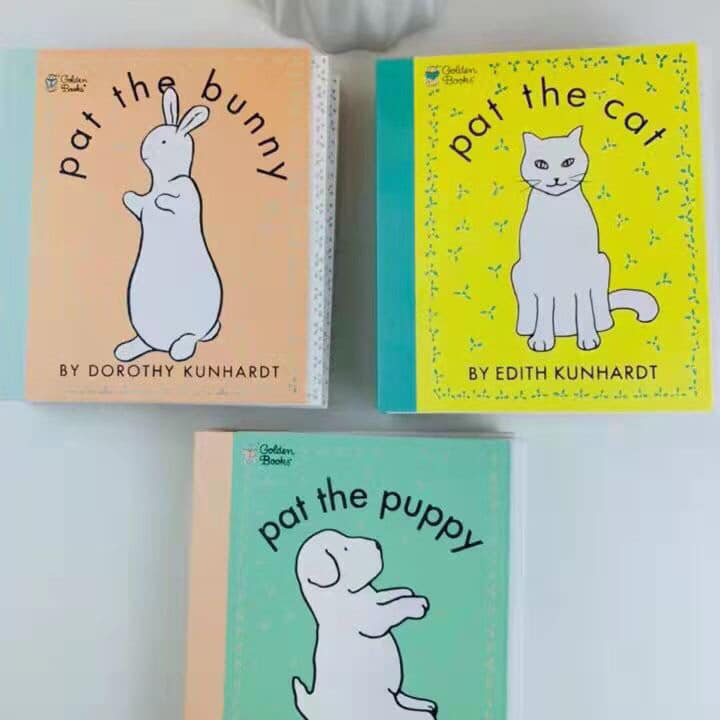 Sách - Pat The Bunny - Trọn bộ 3 cuốn kèm hộp siêu đáng yêu + File nghe Mp3