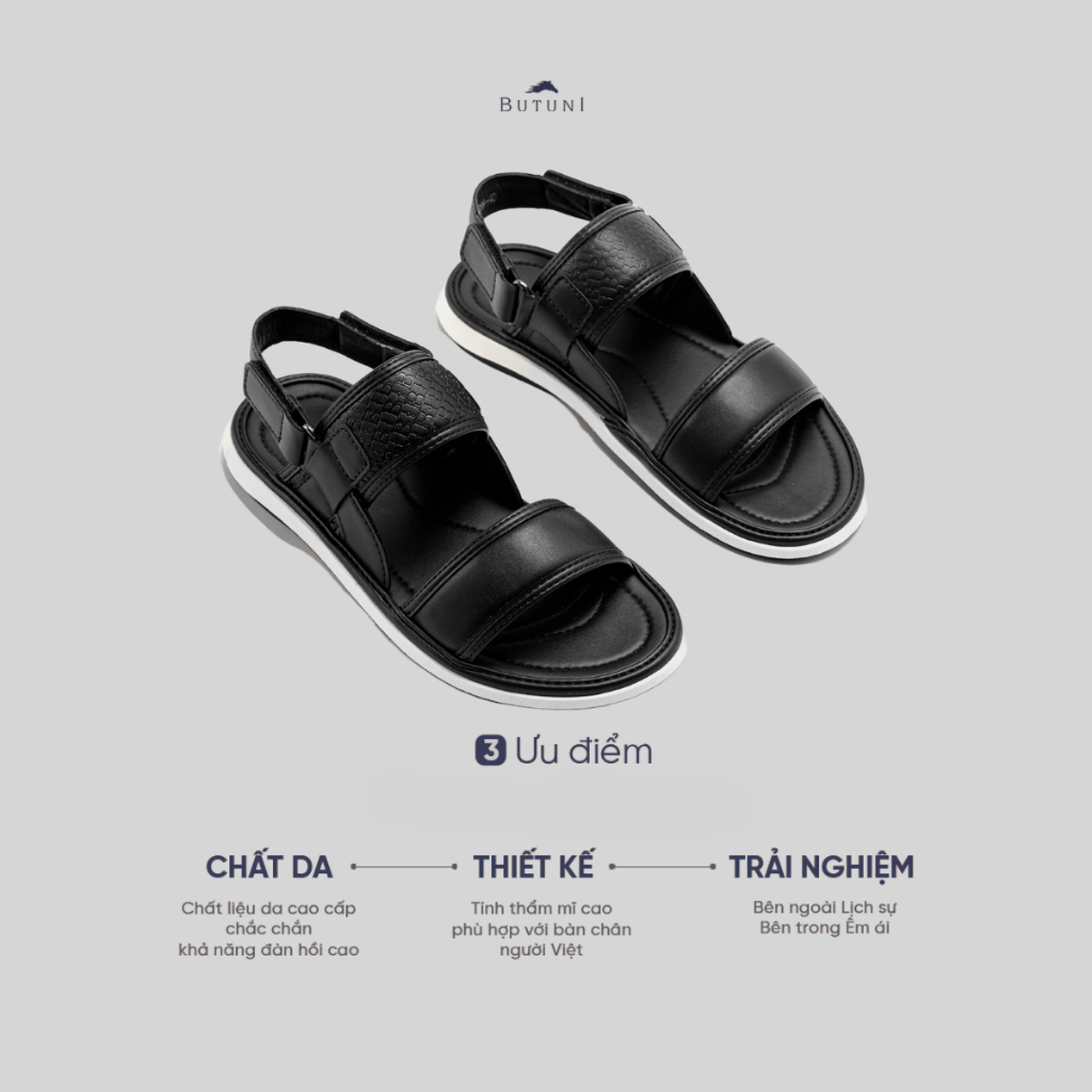 Dép sandal quai ngang Malfoy W Sandals da microfiber đế khâu thủ công chống nước bảo hành 12 tháng