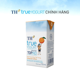 4 hộp sữa chua uống tiệt trùng TOPKID hương cam/ dâu tự nhiên TH True Yogurt 110ml (110ml x 4)