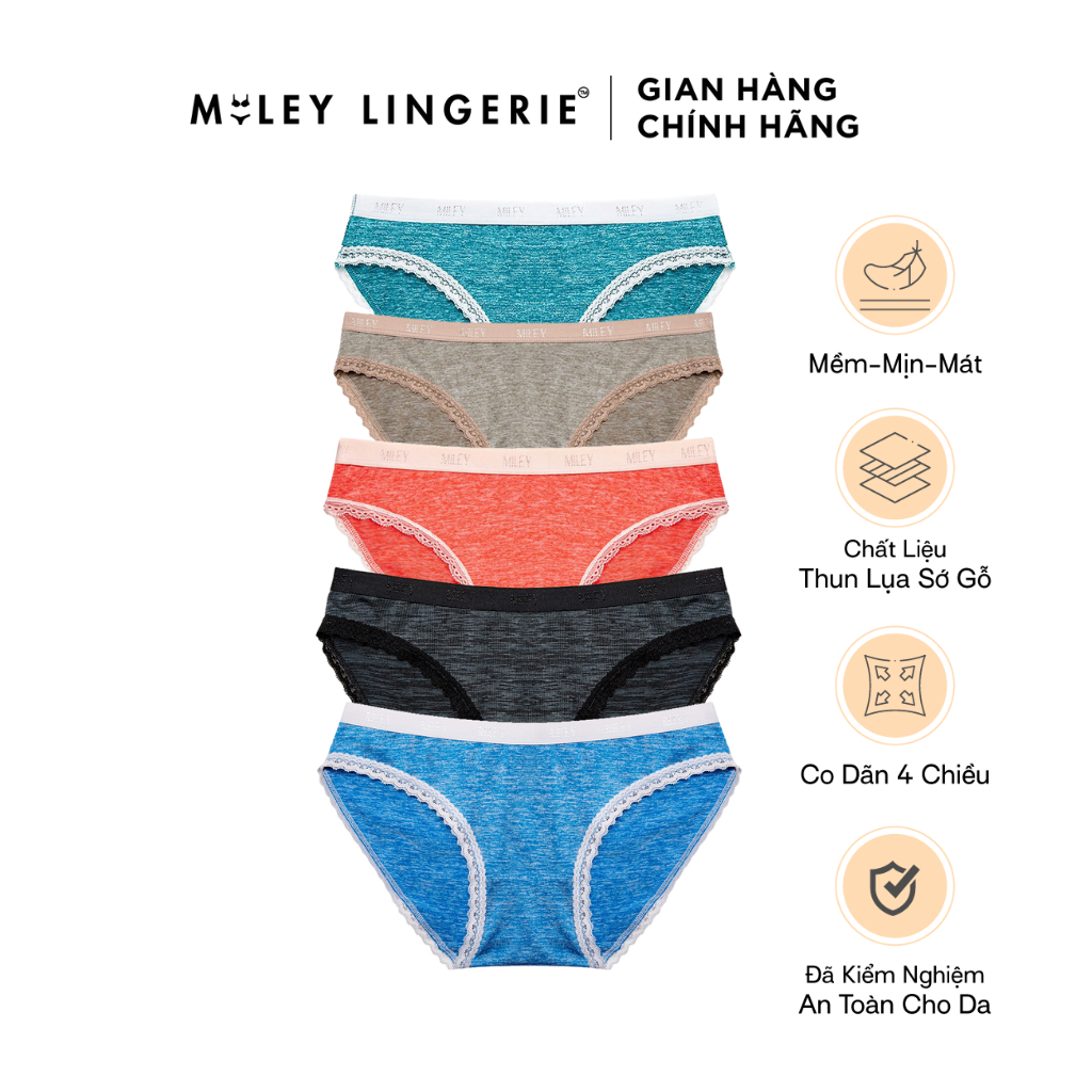 Combo 5 Quần Lót Thun Lạnh Sớ Gỗ Miley Lingerie FWS_00 - Màu Ngẫu Nhiên