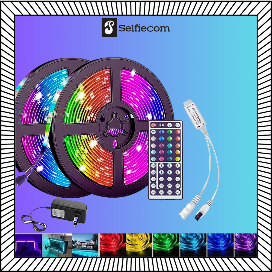 Dây đèn led tiktok - Đèn led trang trí phòng ngủ RGB dài 5m chỉnh màu bằng app