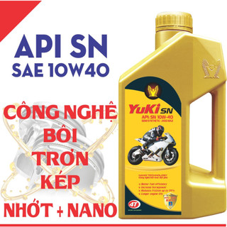 Nhớt Xe Máy Số Yuki Nano SN 10W40. Chuyên Dùng Cho Xe Số Côn Tay Cao Cấp.
