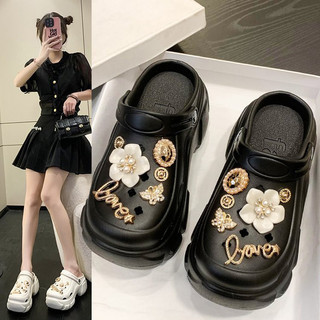 Dép sục nữ 3TDEP, dép sục cross độn đế 7cm sticker LOVE siêu êm, siêu nhẹ