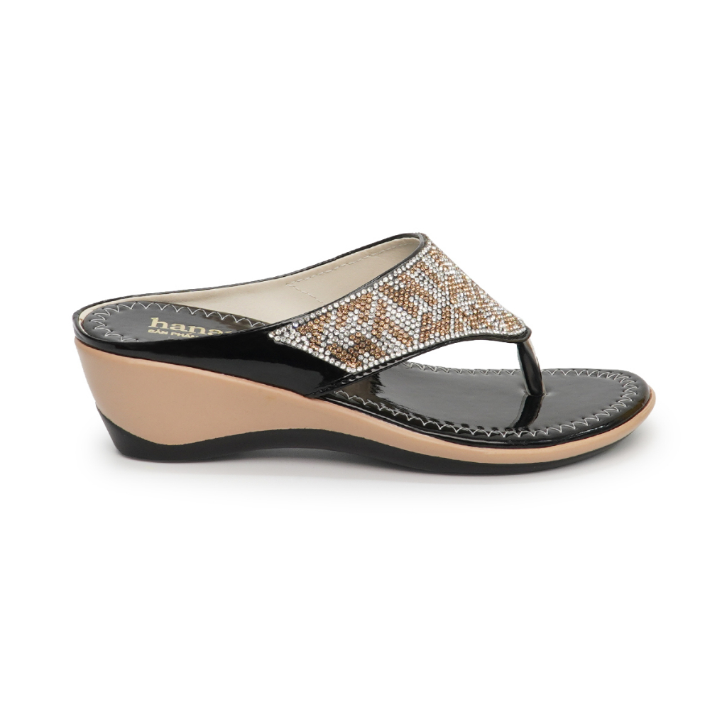 Dép Kẹp Nữ Hanatabi Quai Xoàn Đế Xuồng Cao 5cm Mã HNDEK5F880