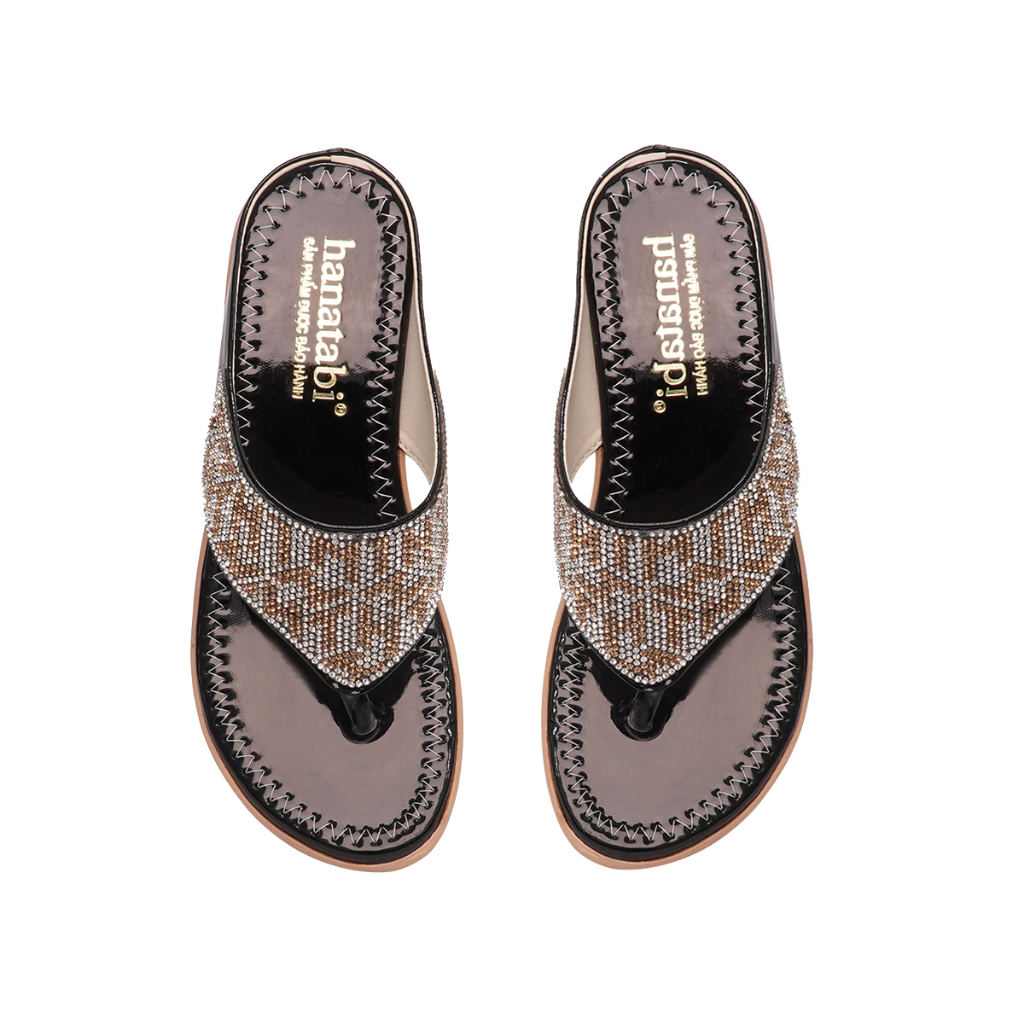 Dép Kẹp Nữ Hanatabi Quai Xoàn Đế Xuồng Cao 5cm Mã HNDEK5F880