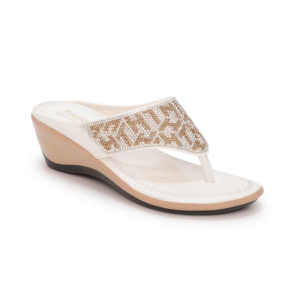 Dép Kẹp Nữ Hanatabi Quai Xoàn Đế Xuồng Cao 5cm Mã HNDEK5F880