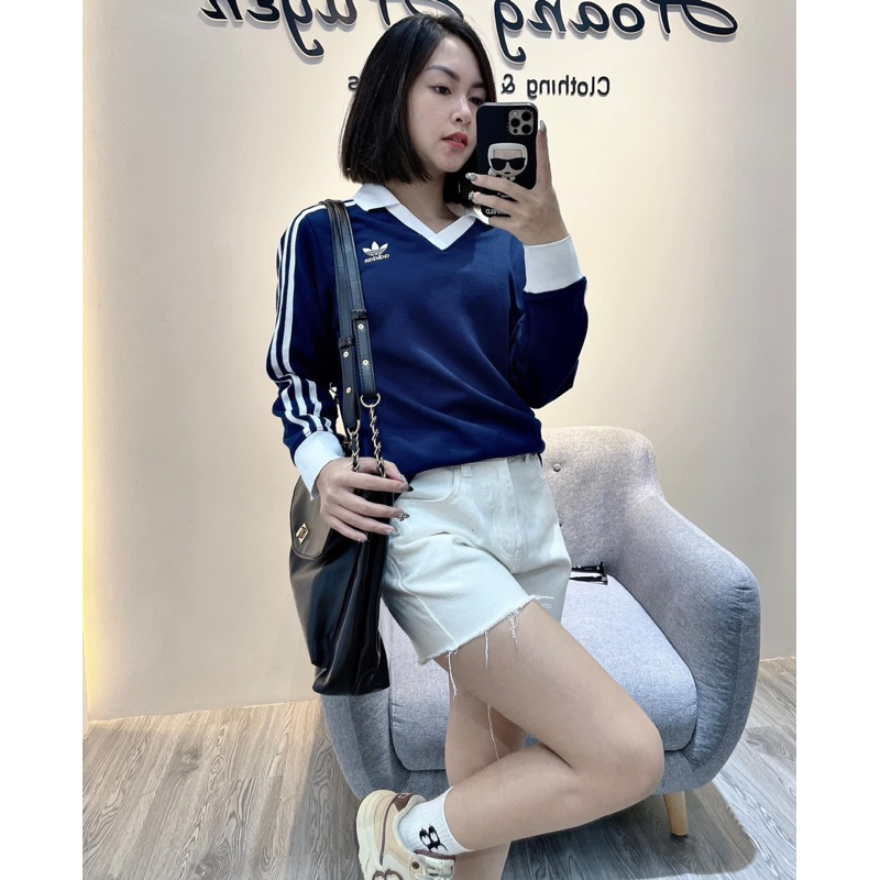 ÁO POLO CỔ V ADI.DASS SỌC BACSIC