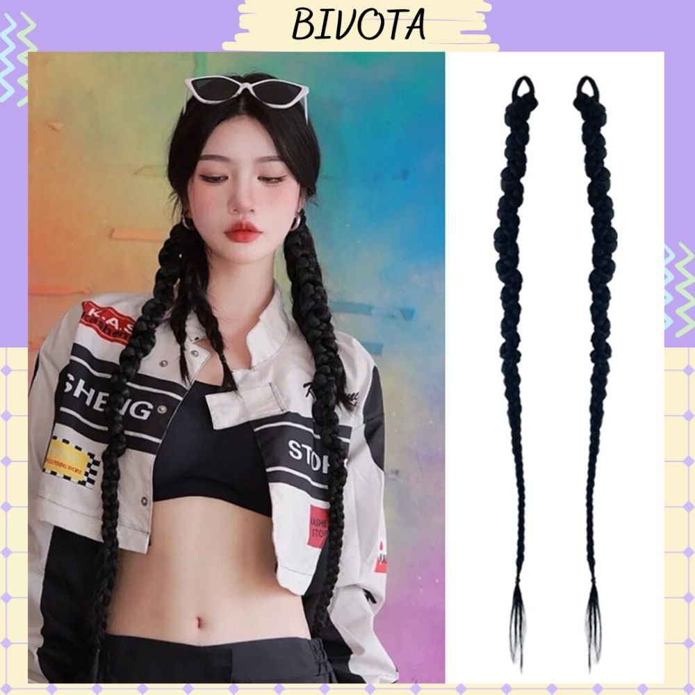 Tóc giả Bivota tóc giả tết 70cm dáng đuôi ngựa phong cách cá tính CM21