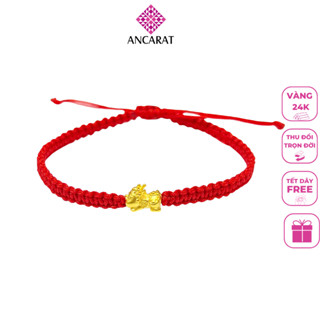  Vòng tay trang sức Tỳ hưu baby vàng 24k tết dây handmade Ancarat 