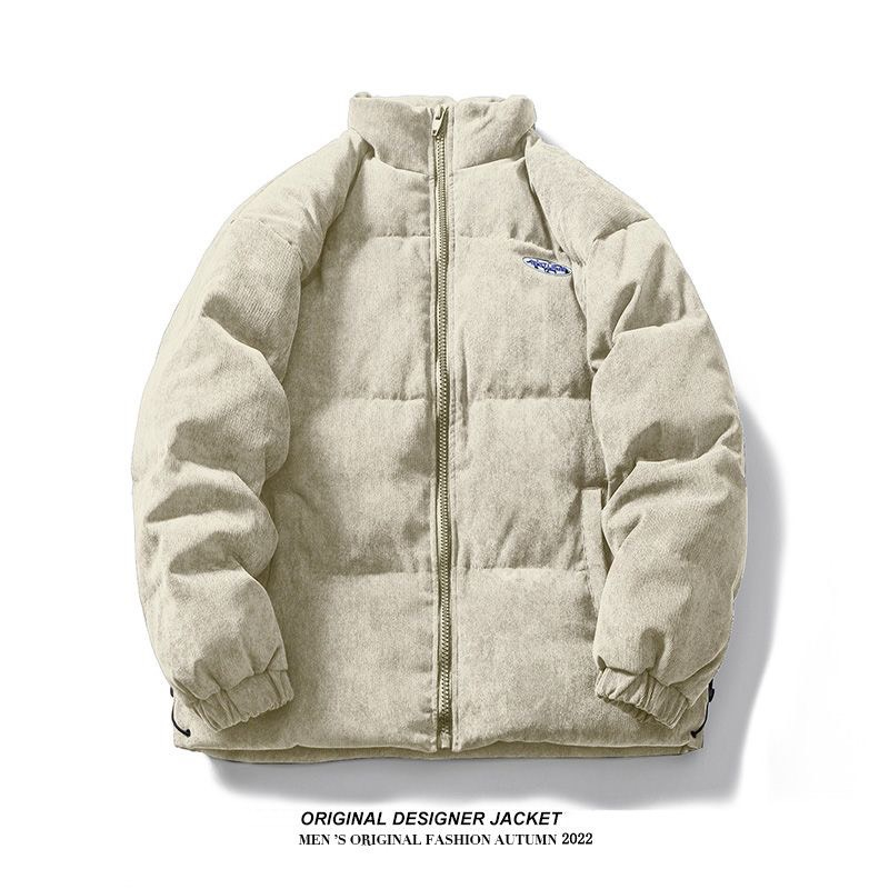 Áo phao nam đep màu xám và kem phong cách hàn quốc