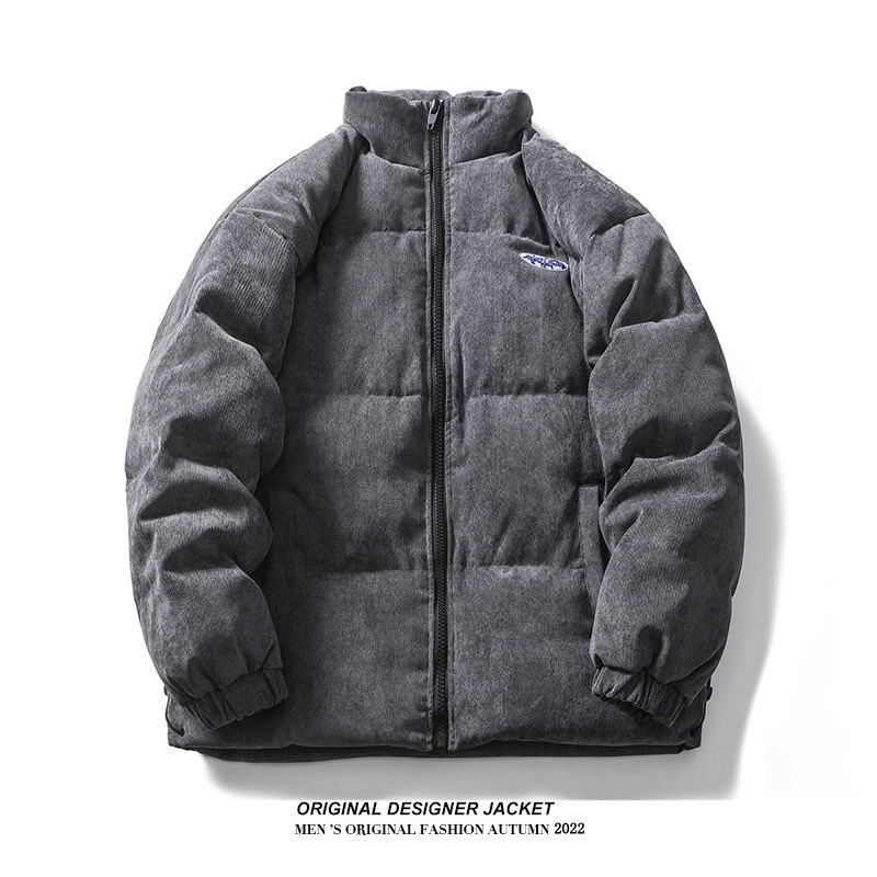 Áo phao nam đep màu xám và kem phong cách hàn quốc