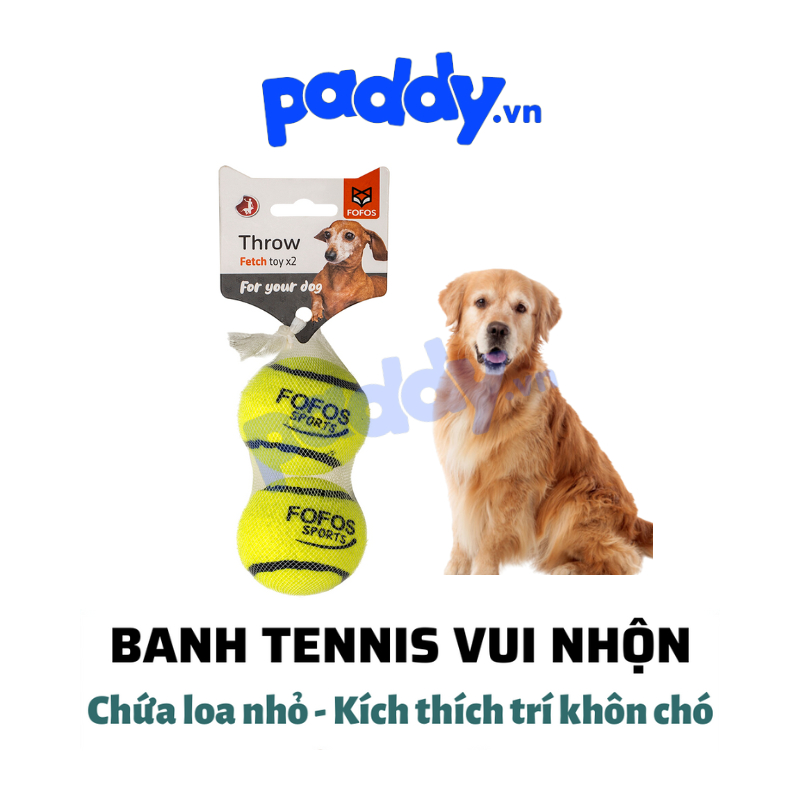 Đồ Chơi Cho Chó Set 2 Banh Tennis FOFOS