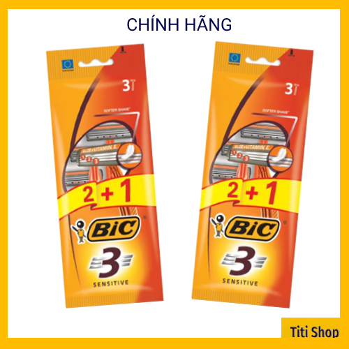 [CHÍNH HÃNG] Combo 06 dao cạo râu BIC 3 lưỡi