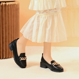 Giày MWC 9609 - Giày Oxford Đế 3CM, Oxford Da Đính Móc Xích Phong Cách Ulzzang Hàn Quốc