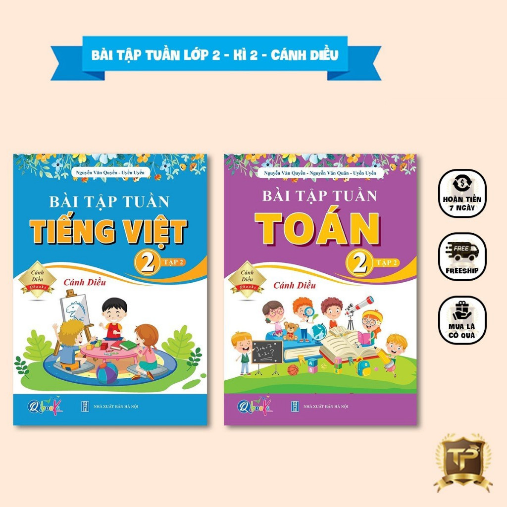 Sách - Bài Tập Tuần dành cho học sinh lớp 2 - Chương Trình Cánh Diều - Toán và Tiếng Việt - học kì 2 (2 quyển)