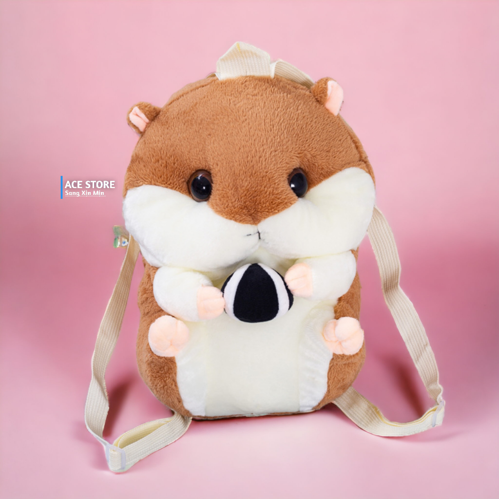 Balo sóc chuột Hamster thú nhồi bông cao cấp phối 2 màu