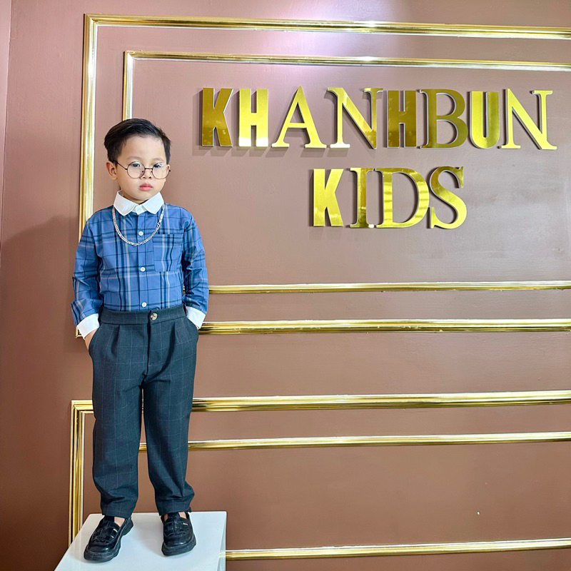Quần Âu KhanhBun vải dày tôn dáng,co giãn 4 chiều, thoải mái đi chơi, đi học cho bé trai size từ 10-42 kí