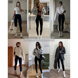 Legging trơn đen - quần ôm trơn