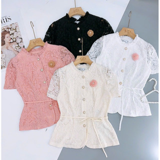 Áo peplum ren