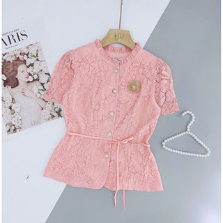 Áo peplum ren