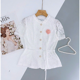 Áo peplum ren