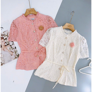 Áo peplum ren
