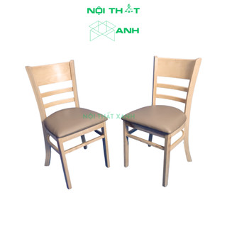 Ghế gỗ cabin giá sỉ làm ghế ăn, ghế làm việc, decor được phủ PU chống mối mọt