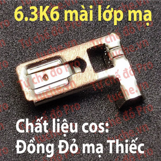 Cos cắm gập vuông chữ L, cos cắm 2 tầng Đồng Đỏ mạ Thiếc/Niken, cos 6.3mm 4.8mm cho relay, còi