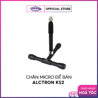 Chân micro để bàn Alctron KS2, chân chữ T giữ micro chắc chắn, chịu trọng lực Micro lên đến 2 ký, chất liệu kim loại