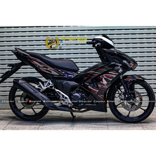 TEM LỬA DÁN XE WINNER X V3 MÀU ĐEN ĐỎ TRẮNG