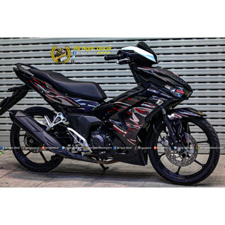 TEM LỬA DÁN XE WINNER X V3 MÀU ĐEN ĐỎ TRẮNG