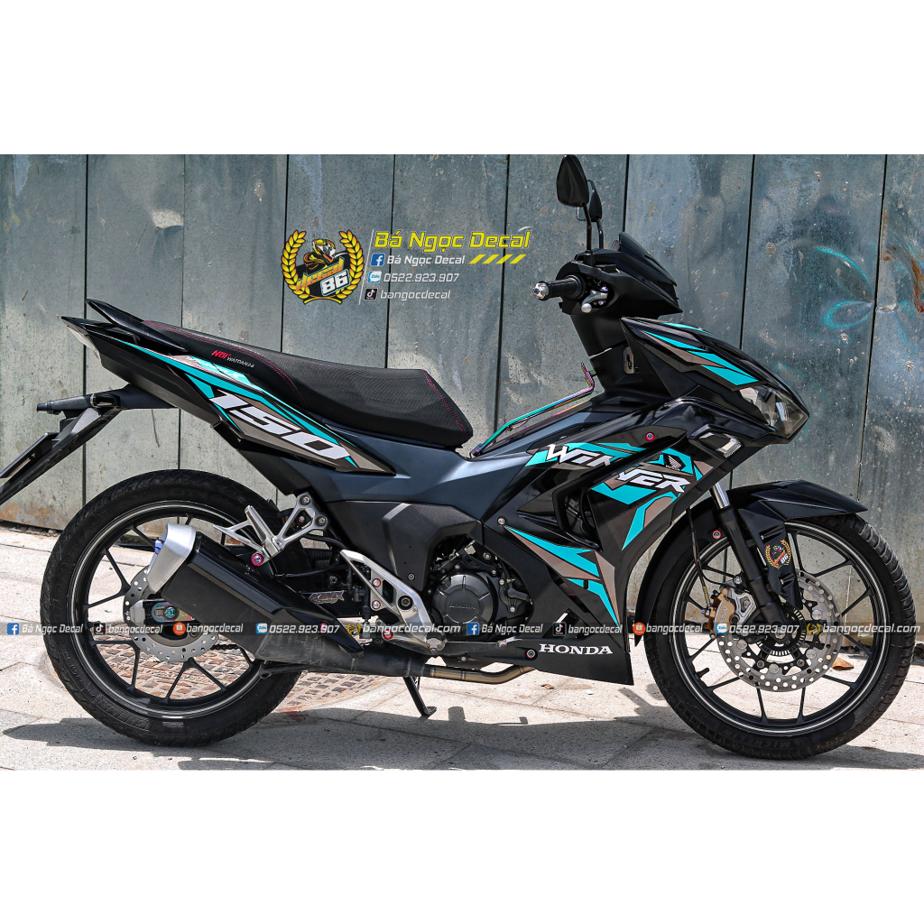 TEM DÁN XE WINNER X V3 MÀU ĐEN XANH LAM CỰC ĐẸP