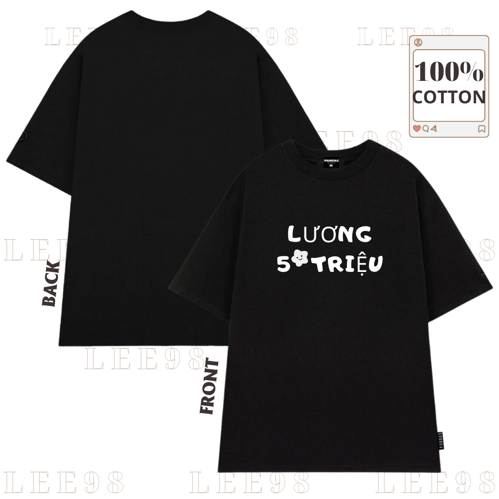 Áo in theo yêu cầu tay lỡ , áo thun unisex form rộng chất liệu cotton mềm mịn Lee98