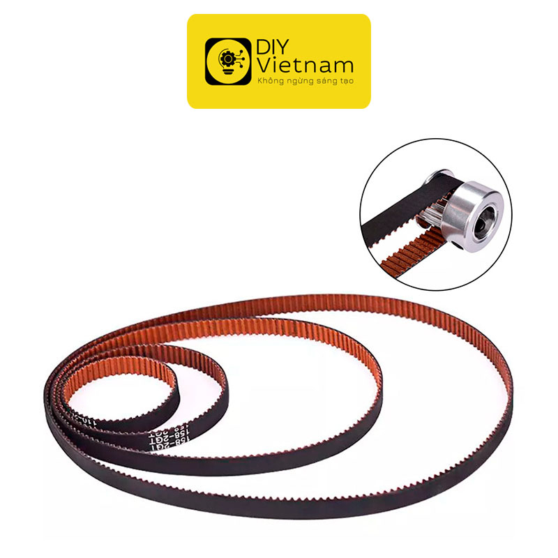 Dây curoa GT2 bản 6mm vòng kín chu vi 158mm