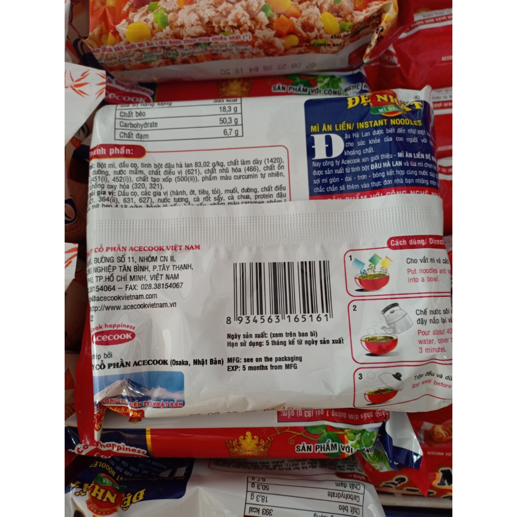 Mì Đệ Nhất thịt bằm gói 82g