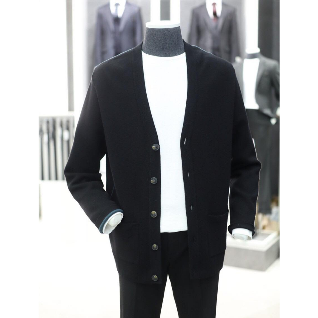 Áo len cardigan AND.Z viền kẻ xuất Hàn