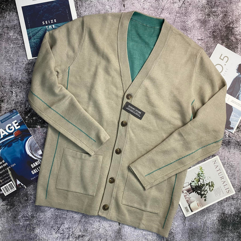 Áo len cardigan AND.Z viền kẻ xuất Hàn