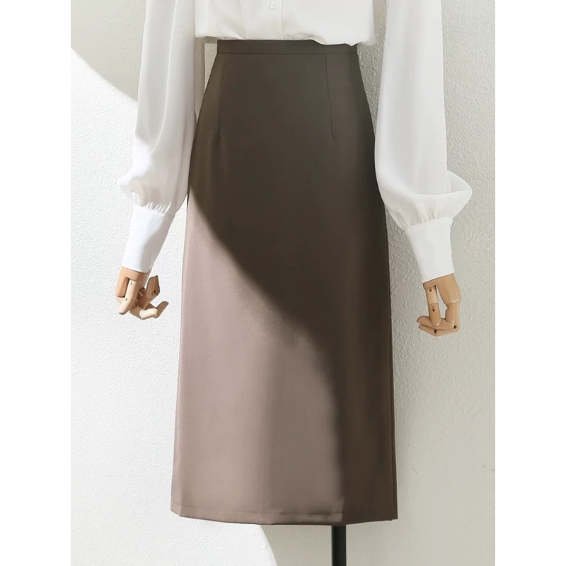 Chân váy chữ A dài 65cm 2 lớp váy công sở đẹp M78