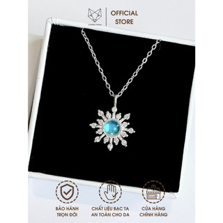 Dây chuyền  Bạc Ta Cáo Bạc Jewellery vòng cổ nữ đá mặt trăng Moonstone hình mặt trời quà tặng ý nghĩa cho bạn gái