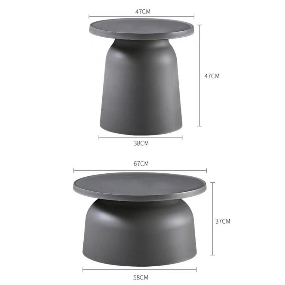 Bàn tròn decor phòng trà nhựa PP nhập khẩu