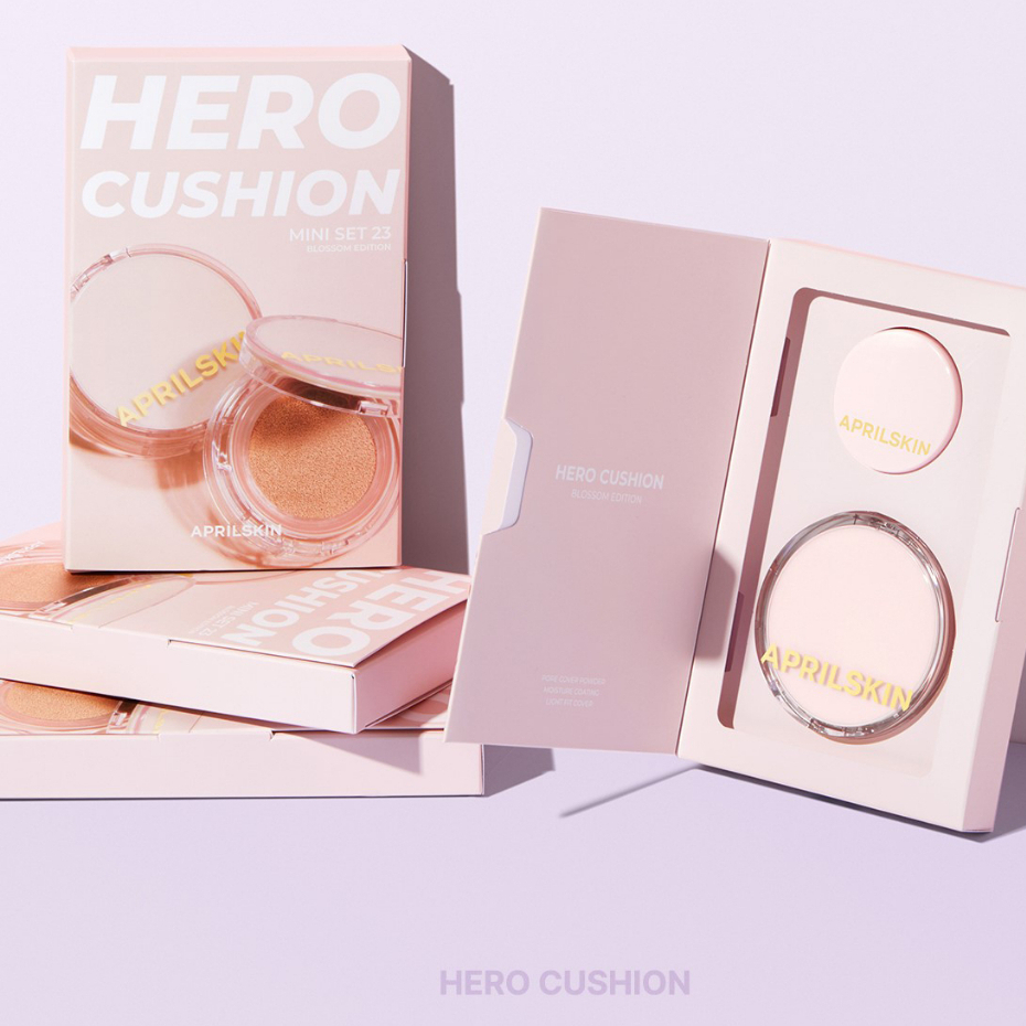 Set Phấn nước APRILSKIN Hero Blossom Mini Cushion Limited Edition (12g+3.5g)