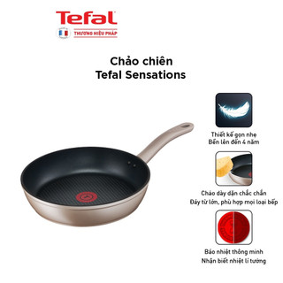 Chảo chiên tefal sensation 24/26/28cm - chống dính, đế - bảo hàng 2 năm