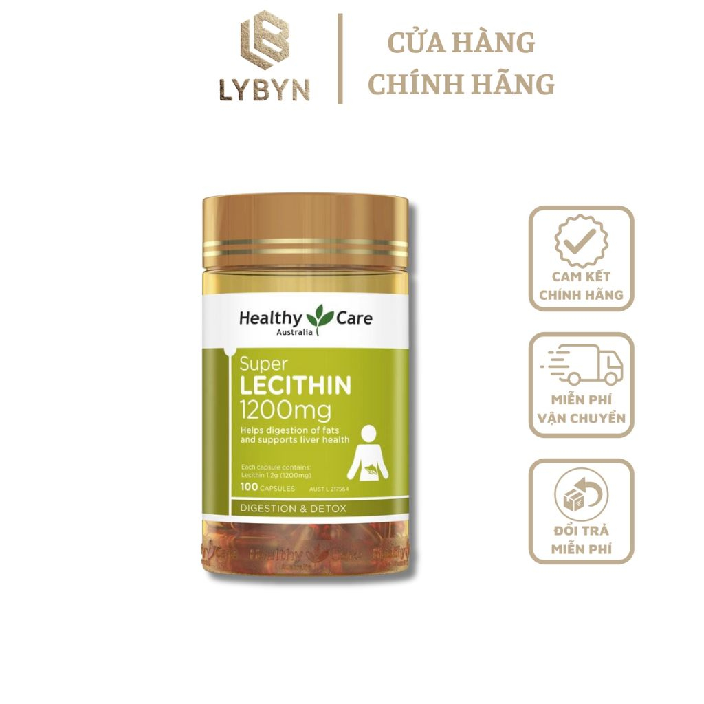 Mầm đậu nành điều hòa nội tiết Healthy Care Super Lecithin 100 viên